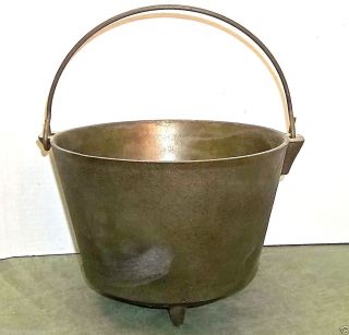 Vintage ? Cast Iron 3 Footed Kettle 7 Antique Cookware Old Stock photo