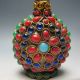 Tibet Old Handwork Turquoise Coral Beads Snuff Bottle Snuff Bottles photo 1