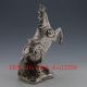 Tibetan Silver Silver Copper Hand - Carved Statue Gallop Horse W Madaochenggong Other Antique Chinese Statues photo 2