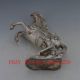 Tibetan Silver Silver Copper Hand - Carved Statue Gallop Horse W Madaochenggong Other Antique Chinese Statues photo 4