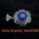 Tibetan Silver Cloisonne Inlay Lapis Lazuli Pendant 2 Necklaces & Pendants photo 3
