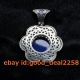Tibetan Silver Cloisonne Inlay Lapis Lazuli Pendant 2 Necklaces & Pendants photo 4