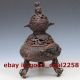 Chinese Red Bronze Handwork Incense Burner & Hollow Out Lid W Qing Dynasty Incense Burners photo 3