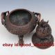 Chinese Red Bronze Handwork Incense Burner & Hollow Out Lid W Qing Dynasty Incense Burners photo 4