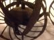 Nautical Antique 19th C Gimbal Whalers Ship Lantern Wrought Iron Cage Oil Lamp Lamps & Lighting photo 3