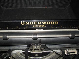 1935/36 Underwood Universal Portable Typewriter W/touch Tuning & Case Vg Cond photo