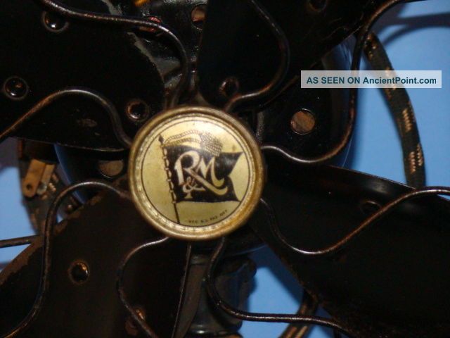 Antique Vintage Blade R&m Electric Ac Electric Fan 12 
