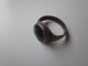 Extremely Rare Ancient Roman Silver Engraved Ring With A Green Stone Roman photo 2
