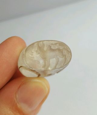 Ancient Near Eastern Zoomorphic Bull Crystal Seal photo