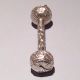 Antique Silver Dumbbell Infant Baby Rattle 0.  8 Oz Other Antique Sterling Silver photo 5