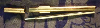 Vintage English G H Zeal Glass Medical Mercury Thermometer With Metal Case photo