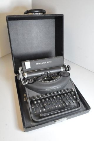 Vintage Remington Rand Model 7 Noiseless Portable Typewriter Made In Usa W/ Case photo