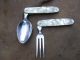 Antique Or Vintage Folding Spoon And Fork Tableware Stainless Picnic Camping Other Antique Home & Hearth photo 1