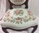 Antique Victorian Oval Balloon Back Needlepoint Carved Wooden Chair Unknown photo 2