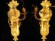 2 Antique Italian Gold Bronze Wall Sconce Chandeliers, Fixtures, Sconces photo 5