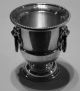 Vintage Viners Silver Plate Miniature Ice Bucket With Lions Head Handles Other Antique Silverplate photo 2