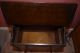 Antique Primitive Sewing Basket Stand & Tray W/ Double Top Wooden Mahogany Other Antique Sewing photo 4