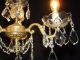Antique French Pure Golden Brass Crystal Chandelier 3 Lights,  Cherub Chandeliers, Fixtures, Sconces photo 5