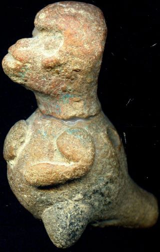 Pre - Columbian Classic Mayan Zoomorphic Monkey Whistle,  Ca;300 - 700ad photo