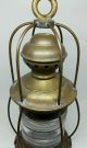 Antique C1900 Solid Brass Nautical Lantern / Railroad Lantern Patina Steampunk Lamps & Lighting photo 1