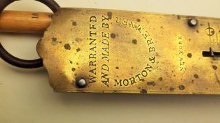Hook Scale Pre Civil War - Brass Face Antique York Morton & Bremner photo