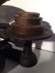 Antique Balance Scale Vintage Primitive Cast Iron,  Brass Weights General Store Scales photo 1