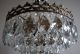 Antique Vintage French Basket Style Brass & Crystals Chandelier Lamp 1950 ' S Chandeliers, Fixtures, Sconces photo 3