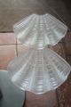 Two Antique Odeon Shell Design Lamp Shades Art Deco photo 1