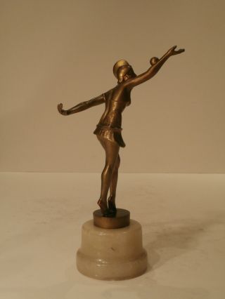 Art Deco Spelter Dancing Figure Juggler photo