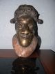 Antique Bamileke Cameroon Brass N ' Kang Hip Face Maskafrican - Tribal Other African Antiques photo 3