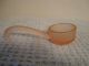 325 Pink Satin Depression Glass Mayonnaise Bowl With Matching Glass Scoop. Bowls photo 5