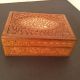 Vintage Hand Carved Wooden India Inlay Box Boxes photo 4