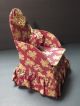 Rare Antique Victorian Sewing Box Chintz Fabric C.  1905 Chair Shaped Baskets & Boxes photo 1