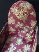 Rare Antique Victorian Sewing Box Chintz Fabric C.  1905 Chair Shaped Baskets & Boxes photo 2