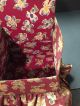 Rare Antique Victorian Sewing Box Chintz Fabric C.  1905 Chair Shaped Baskets & Boxes photo 5