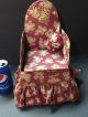 Rare Antique Victorian Sewing Box Chintz Fabric C.  1905 Chair Shaped Baskets & Boxes photo 8