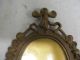 Vintage Pair Italian Oval Brass Picture Frames Art Nouveau Italy Art Nouveau photo 2