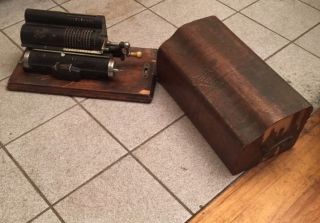 Rare Thales German 1900s Pinwheel Arithmometer Ce Model Calculator Wooden Case photo