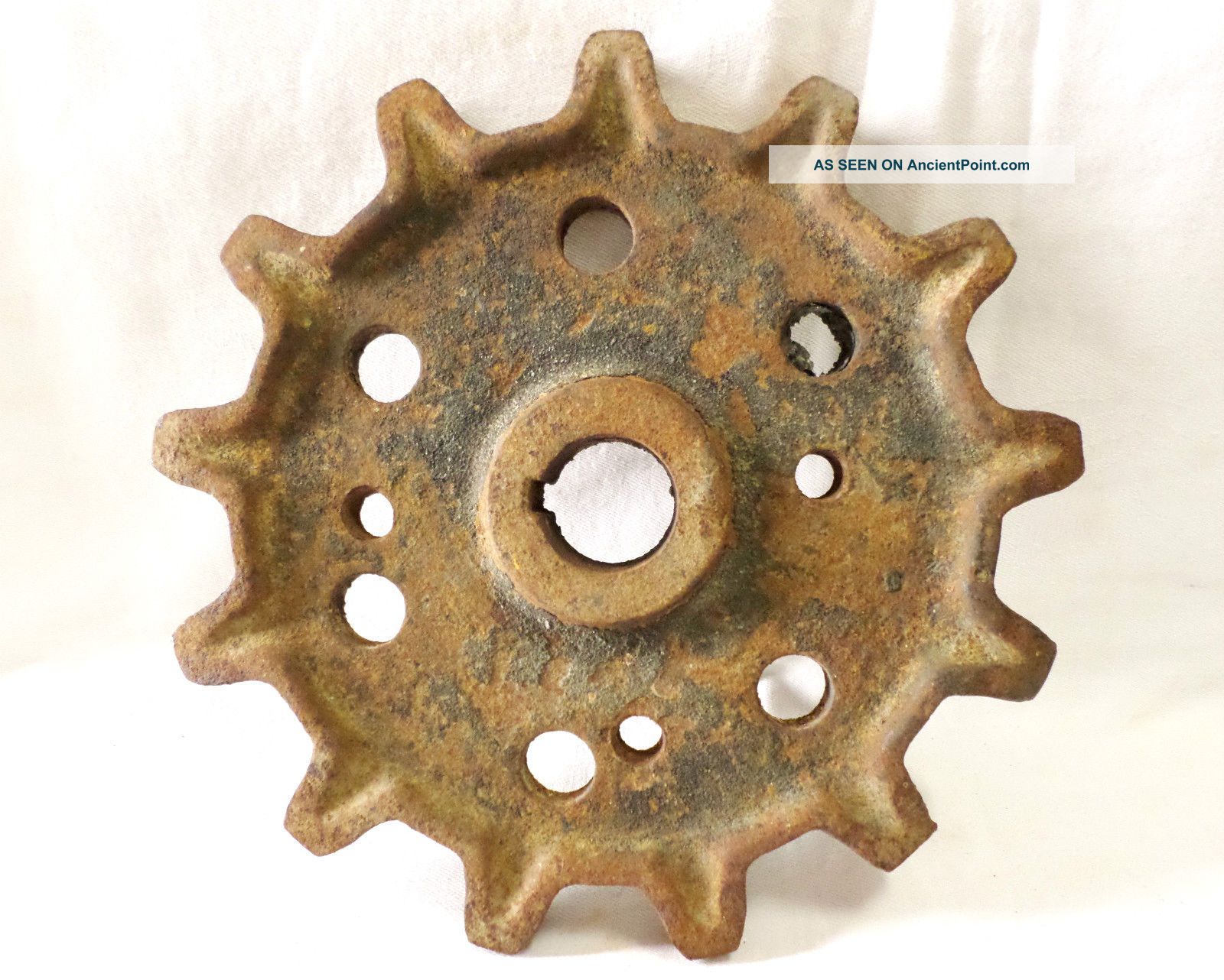 Antique Vintage Metal Iron Industrial Gear Sprocket Cog Machine Age Rustic Other Mercantile Antiques photo