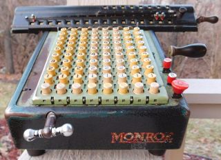 Vintage Monroe Mechanical Calculator L - 160x - Circa 1940 - By Surveyors Etc photo