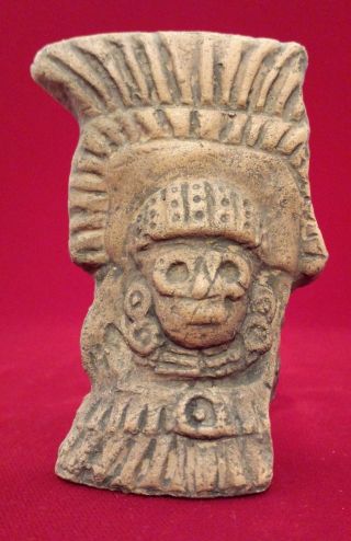 Pre Columbian Clay Pottery Tlaloc Fragment Mayan Olmec Aztec Zapotec Artifacts 3 photo