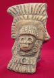 Pre Columbian Clay Pottery Tlaloc Fragment Mayan Olmec Aztec Zapotec Artifacts 3 The Americas photo 1