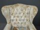 Vintage Pair Tufted Velvet Floral Arm Chairs French Provincial Style Post-1950 photo 3