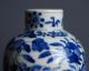 Antique Chinese Qing Dynasty Blue And White Dragon Vase W Floral Motives Ca 1890 Vases photo 4