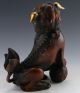 Oriental Vintage Bronze Gilt Handwork Carved Statue - - Foo Dog Other Chinese Antiques photo 6