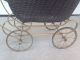 Antique 1919 Lloyd Loom Wicker Baby Doll Buggy Carriage Stroller W Canopy Baby Carriages & Buggies photo 3