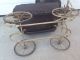 Antique 1919 Lloyd Loom Wicker Baby Doll Buggy Carriage Stroller W Canopy Baby Carriages & Buggies photo 7