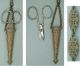 Ornate Antique Sewing Chatelaine W/ Scissors,  Thimble & Pin Cushion Circa 1890 Other Antique Sewing photo 1