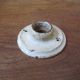 Antique Victorian Wooden Door Knob Backplate Cover In Old White Paint Door Plates & Backplates photo 3