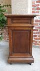 Antique French Carved Oak Nightstand Display Stand Table Renaissance Marble 1800-1899 photo 9